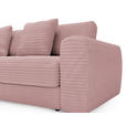 ECKSOFA in Cord Altrosa 182/302 cm - Schwarz/Altrosa, MODERN, Kunststoff/Textil (182/302cm) - Carryhome