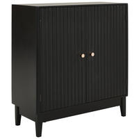 KOMMODE , 80/85/35 cm,  - Goldfarben/Schwarz, KONVENTIONELL, Holz/Holzwerkstoff (80/85/35cm) - Livetastic