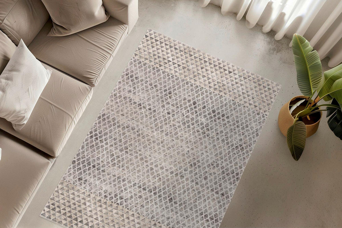 FLACHWEBETEPPICH 80/150 cm Grau rechteckig  - Grau, Basics, Textil (80/150cm) - Kayoom