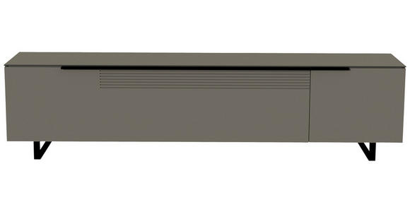 LOWBOARD Grau, Schwarz  210/51/45 cm  - Schwarz/Grau, Design, Glas/Holzwerkstoff (210/51/45cm) - Moderano