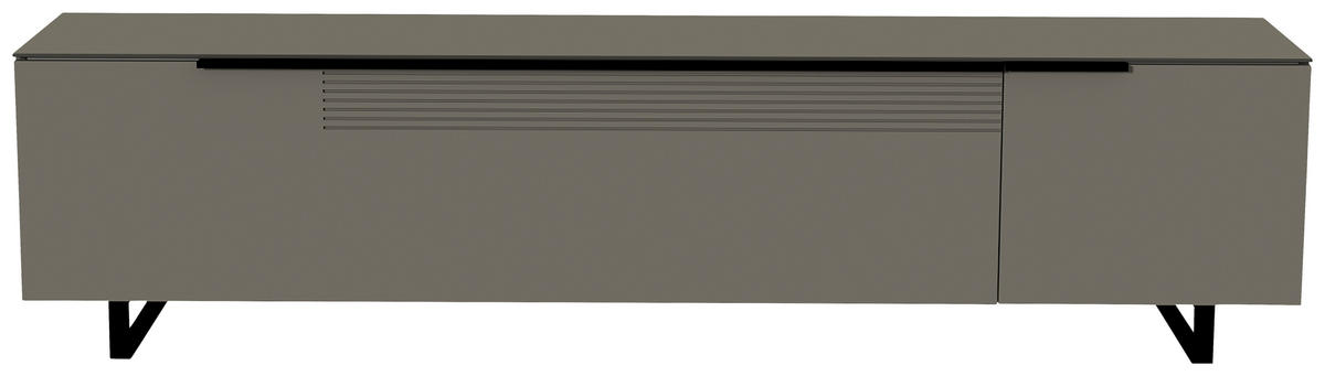 LOWBOARD Grau, Schwarz  210/51/45 cm  - Schwarz/Grau, Design, Glas/Holzwerkstoff (210/51/45cm) - Moderano