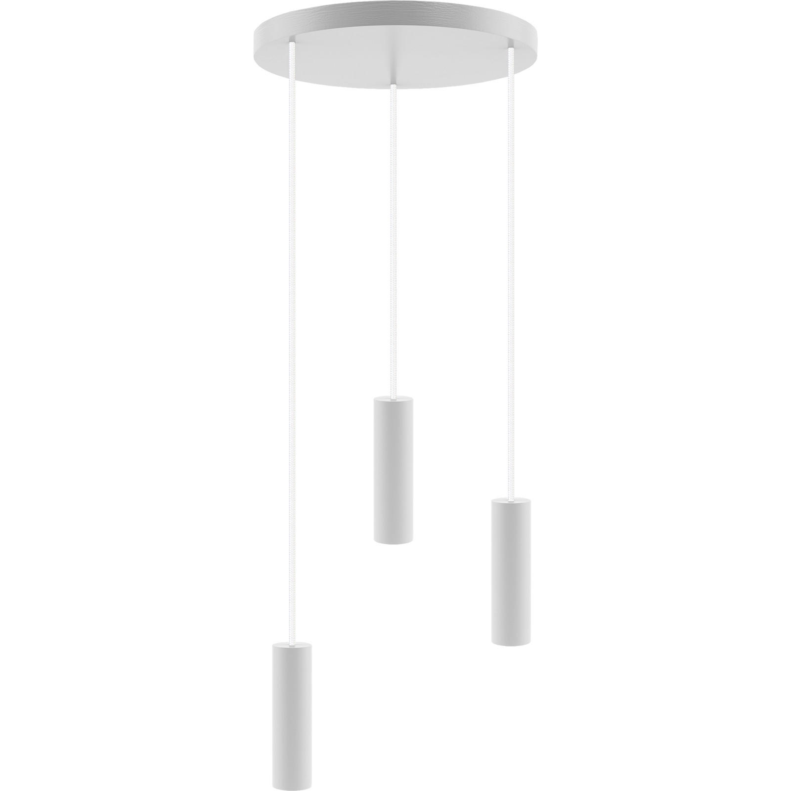 ZÁVĚSNÉ SVÍTIDLO, 30/150 cm  - bílá, Design, dřevo (30/150cm)