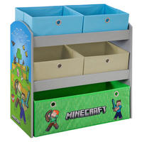 KINDERREGAL  - Blau/Multicolor, MODERN, Holzwerkstoff/Textil (60/63,5/30cm) - Minecraft