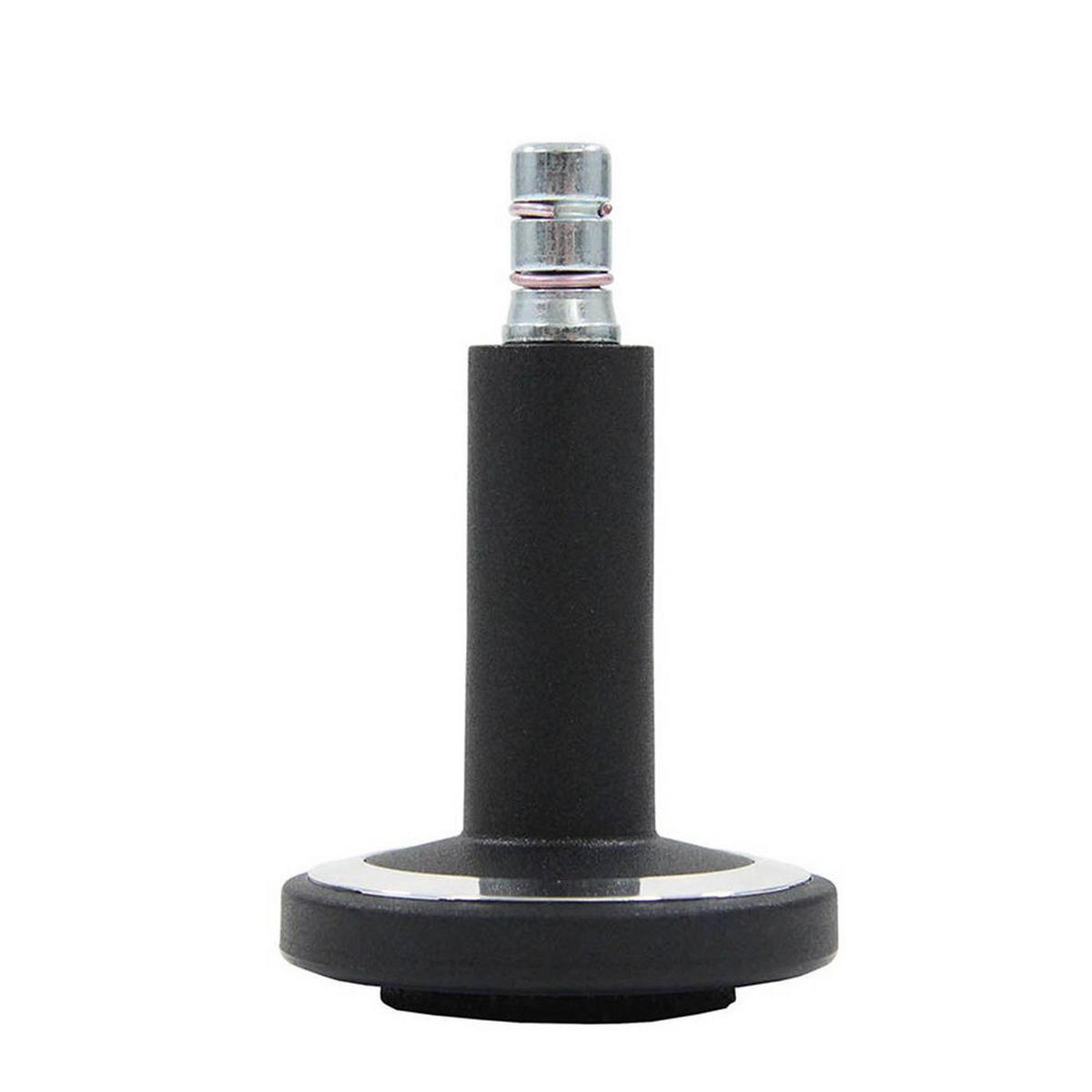 BÜROSTUHLGLEITER  - Chromfarben/Schwarz, Basics, Kunststoff/Metall (6/7,3/6cm) - MID.YOU