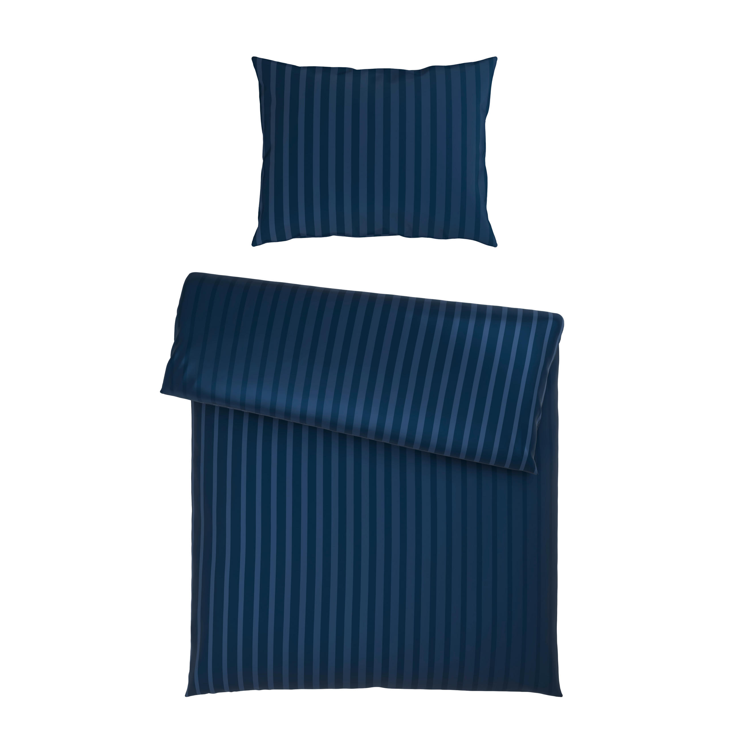 POVLEČENÍ, satén, tmavě modrá, 140/200 cm - tmavě modrá, textil (140/200cm) - Dieter Knoll