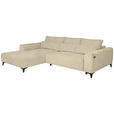 ECKSOFA  in Chenille Beige  222/279 cm  - Beige/Schwarz, KONVENTIONELL, Kunststoff/Textil (222/279cm) - Hom`in