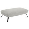 HOCKER in Textil Creme  - Creme/Schwarz, Design, Textil/Metall (142/43/80cm) - Moderano
