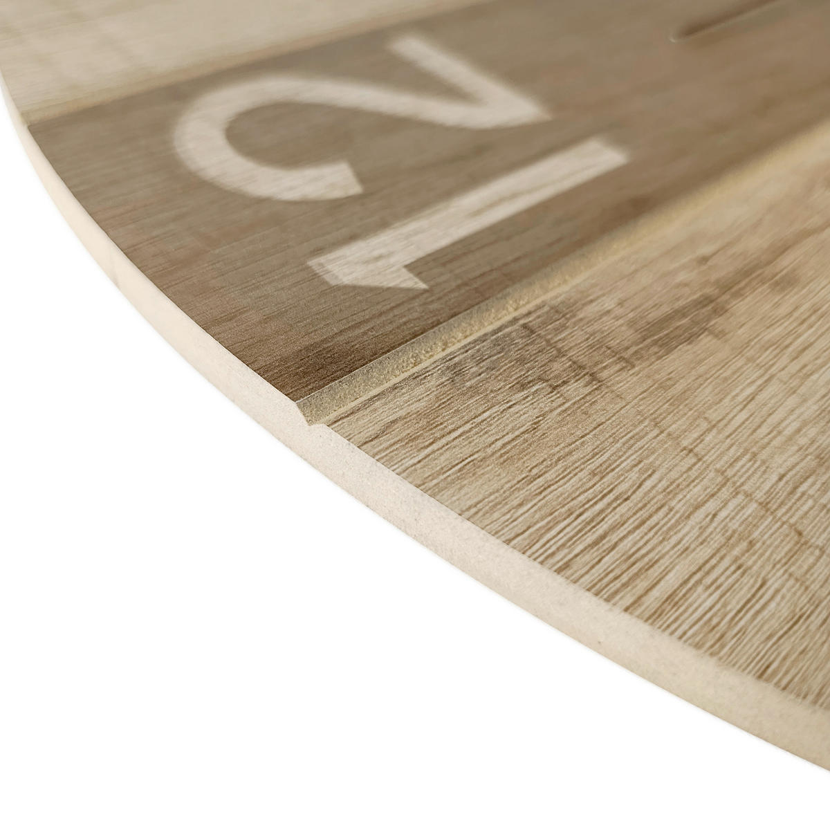 WANDUHR - Schwarz, Eichefarben  - Eichefarben/Schwarz, Basics, Holz/Kunststoff (57cm)