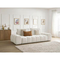 3-SITZER-SOFA EVEREST Flachgewebe Weiß  - Schwarz/Weiß, MODERN, Kunststoff/Textil (278/90/115cm)