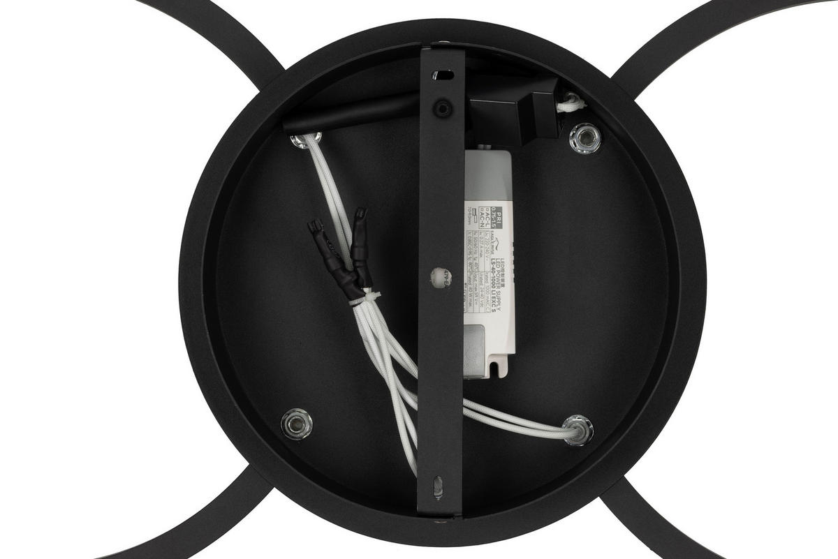 STROPNÍ LED SVÍTIDLO, 68/30/7,5 cm - černá, Basics, kov/plast (68/30/7,5cm) - Novel