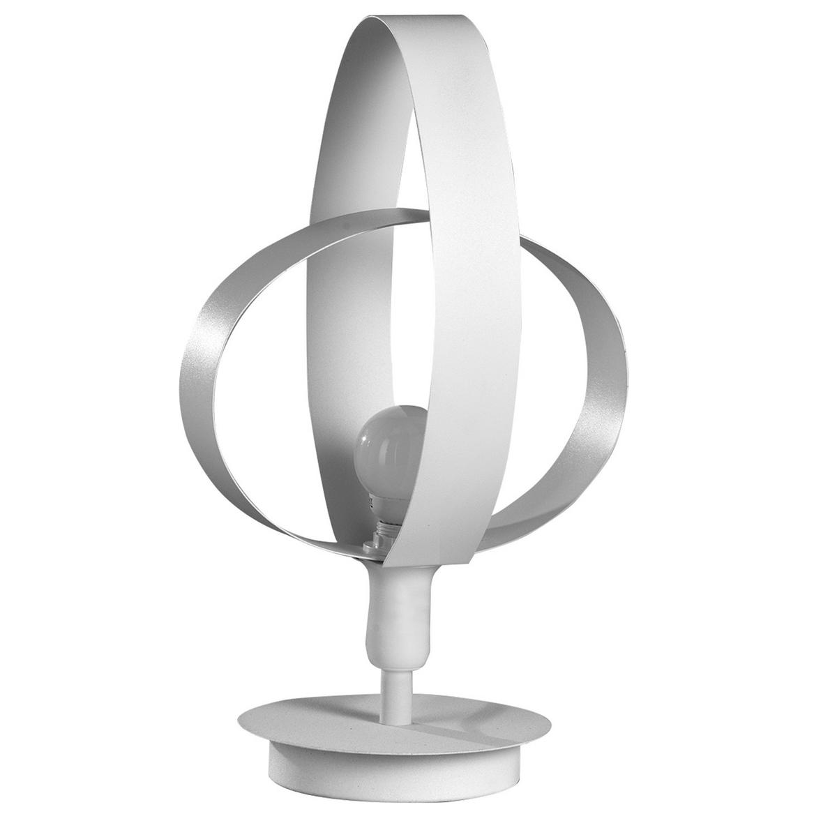 TISCHLEUCHTE 25/38 cm   - Weiß, Design, Metall (25/38cm)
