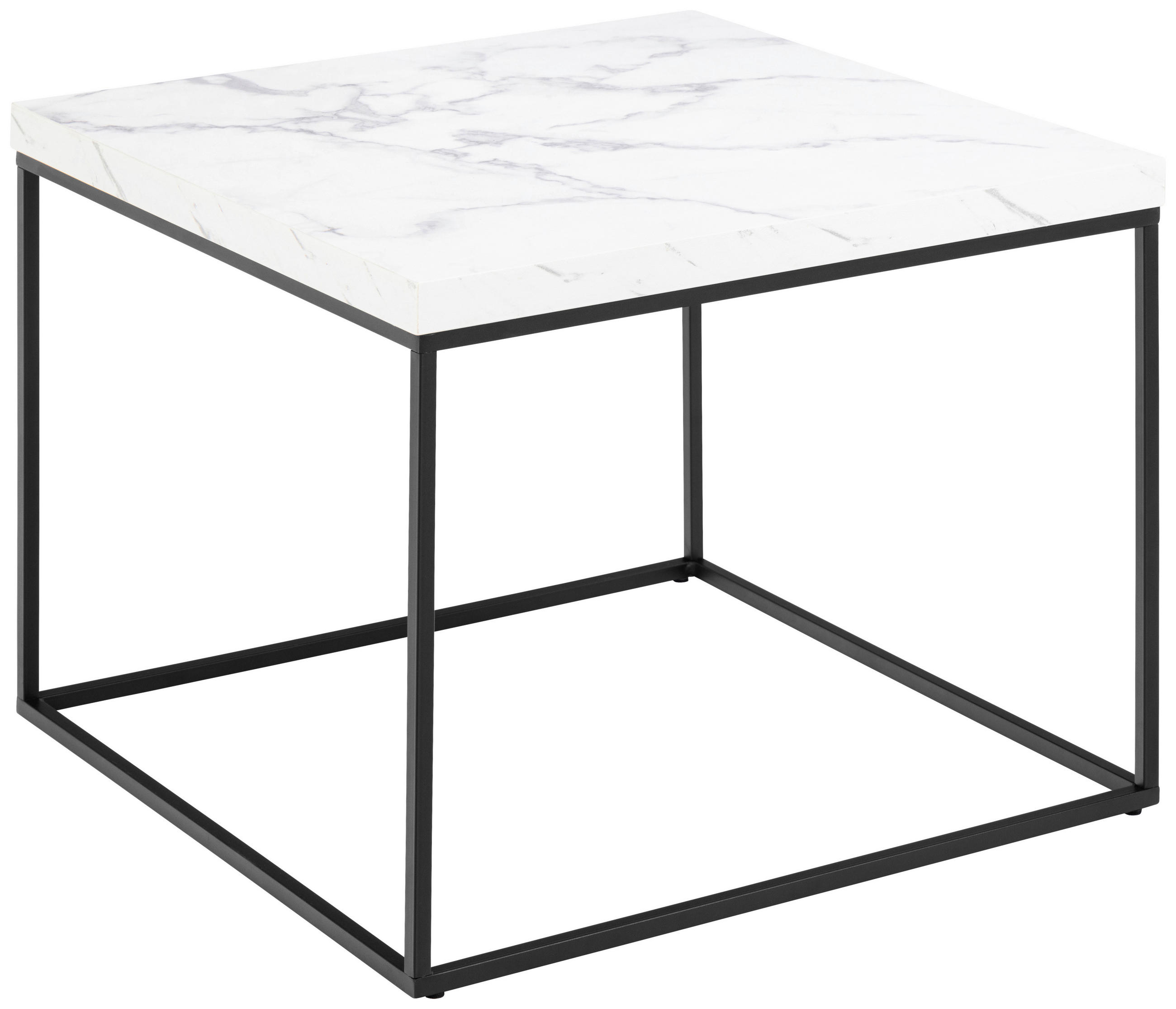SOFFBORD i trämaterial  - vit/svart, Design, metall/trämaterial (60/60cm) - Livetastic