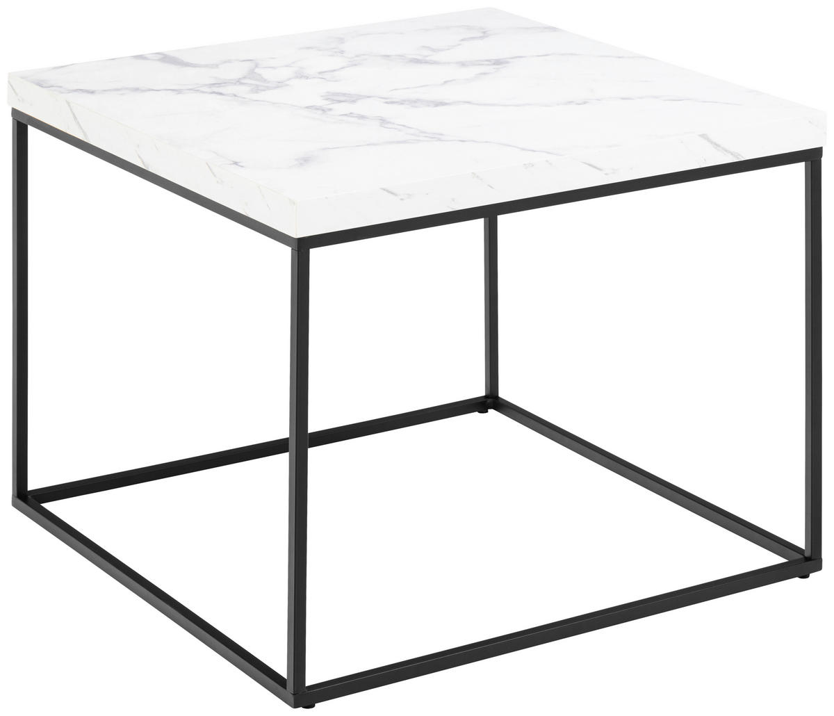 TABLE BASSE in Holzwerkstoff  - noir/blanc, Design, métal/matériau de bois (60/60cm) - Livetastic