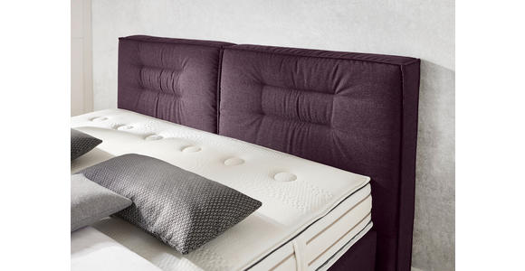 BOXSPRINGBETT 180/200 cm in Brombeere - Chromfarben/Brombeere, KONVENTIONELL, Textil (180/200cm) - Dieter Knoll