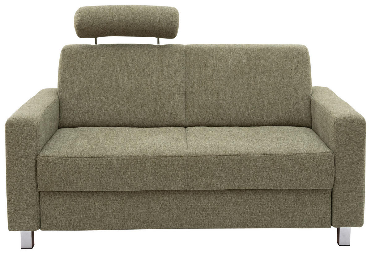 2-SITZER-SOFA in Flachgewebe Grün  - Chromfarben/Grün, Design, Textil/Metall (158/83/85cm) - Xora