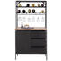 BAR in Schwarz, Akaziefarben - Schwarz/Akaziefarben, Trend, Holz/Holzwerkstoff (80/153/45cm) - Ambia Home BAR in Schwarz, Akaziefarben - Schwarz/Akaziefarben, Trend, Holz/Holzwerkstoff (80/153/45cm) - Ambia Home