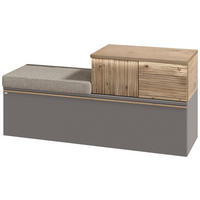 GARDEROBENBANK  in 128/62/42,9 cm  - Wildeiche/Grau, Design, Holz/Holzwerkstoff (128/62/42,9cm) - Voglauer