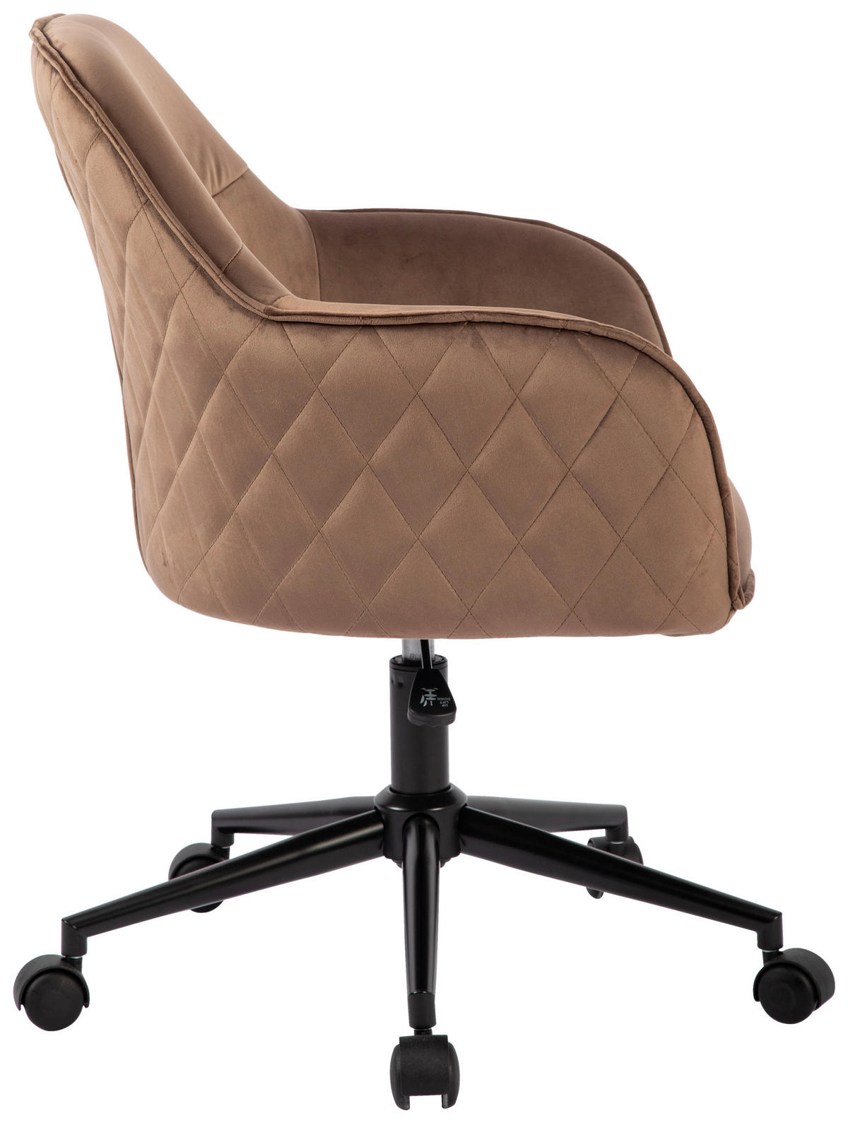 DREHSTUHL Samt Braun, Schwarz  - Schwarz/Braun, MODERN, Kunststoff/Textil (58/82/90/62cm) - MID.YOU