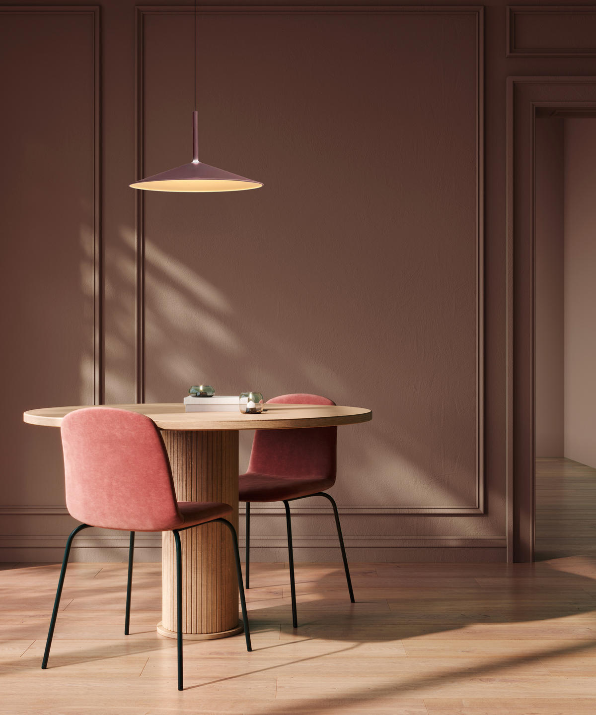 VISEČA LED-SVETILKA  SAMANTHA //// - mocha rjava, Design, kovina (47,5/180cm)