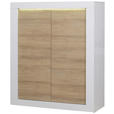 HIGHBOARD  in 121/145/45 cm  - Eichefarben/Weiß, Design, Holzwerkstoff (121/145/45cm) - Carryhome