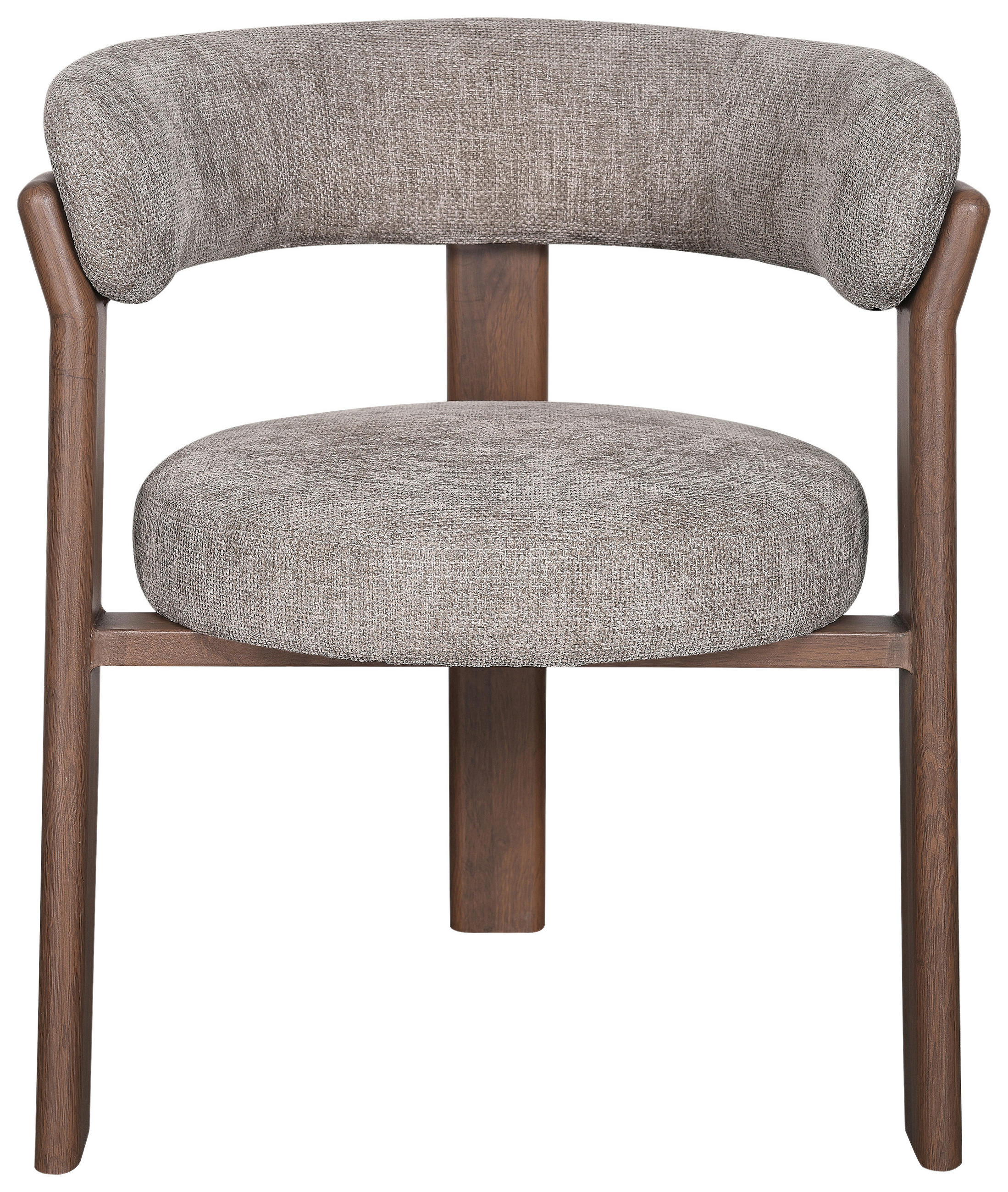 ARMLEHNSTUHL   Webstoff  Hellbraun, Walnussfarben  - Hellbraun/Walnussfarben, MODERN, Textil/Metall (62/74/56,5cm) - Livetastic