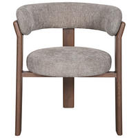 ARMLEHNSTUHL   Webstoff  Hellbraun, Walnussfarben  - Hellbraun/Walnussfarben, MODERN, Textil/Metall (62/74/56,5cm) - Livetastic