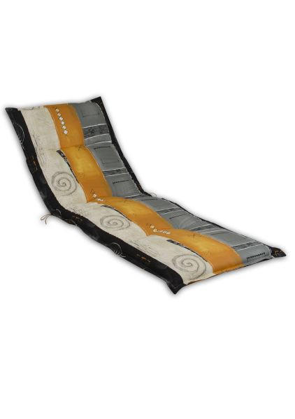 LIEGENAUFLAGE Streifen  - Naturfarben/Orange, Design, Textil (63/9/190cm)