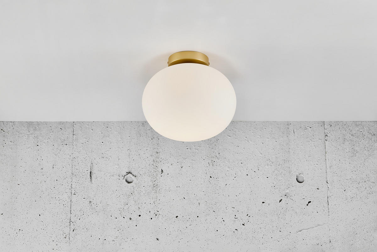 DECKENLEUCHTE  27,5/24 cm    - Messingfarben, Basics, Glas/Metall (27,5/24cm) - Nordlux