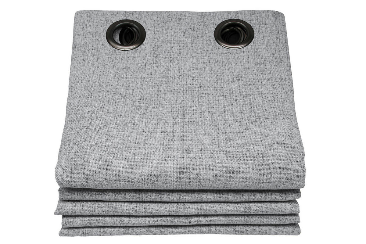 VERDUNKELUNGSVORHANG black-out (lichtundurchlässig)  - Hellgrau, Basics, Textil (135/260cm)