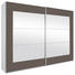 SCHWEBETÜRENSCHRANK 2-türig Braun, Grau, Weiß - Alufarben/Braun, Design, Glas/Holzwerkstoff (271/210/62cm) - Xora
