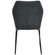 STUHL - Schwarz/Grau, Design, Textil/Metall (49/89,5/65cm) - Novel