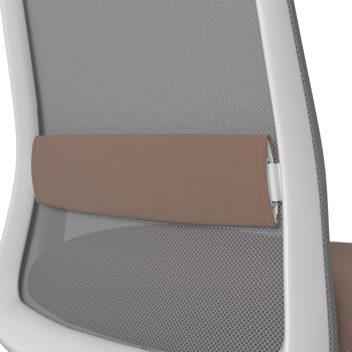 DREHSTUHL Braun, Grau, Weiß  - Braun/Weiß, MODERN, Kunststoff/Textil (70/103-115/70cm)