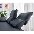 RÉCAMIERE in Echtleder Dunkelblau, Blaugrau  - Chromfarben/Blaugrau, Design, Leder/Metall (209/85-109/95-16cm) - Dieter Knoll