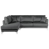 SOFFA i antracit  - stålfärgad/antracit, Klassisk, metall/trä (300/81/107/256cm) - Novel