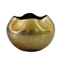 Vază 21 cm  - auriu, Design, metal (30/30/21cm) - MID.YOU