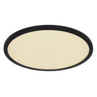 LED-DECKENLEUCHTE 42/2,5 cm   - Opal/Schwarz, Design, Kunststoff (42/2,5cm) - Globo