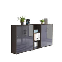 AKTENSCHRANK Anthrazit, Anthrazit Hochglanz  - Anthrazit/Anthrazit Hochglanz, MODERN, Holzwerkstoff (212,9/113,6/33cm) - MID.YOU