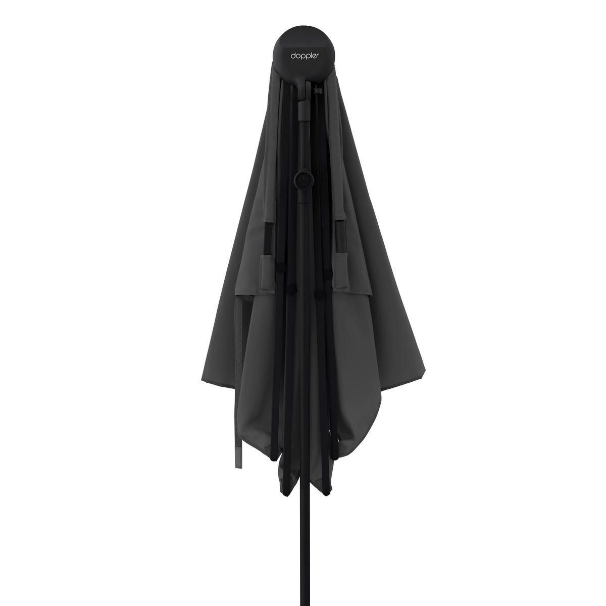 SONNENSCHIRM ca. 180x130 cm  - Schwarz/Grau, Basics, Textil/Metall (180/130cm) - Doppler