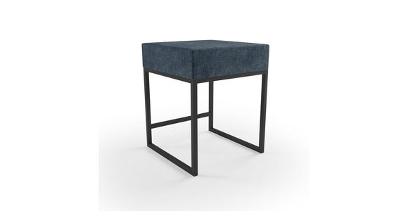 NACHTSCHRANK 45/55/45 cm - Schwarz/Dunkelblau, Design, Textil/Metall (45/55/45cm) - Esposa