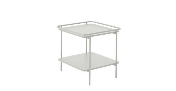 BEISTELLTISCH 45/45/44,3 cm Creme quadratisch - Creme, Basics, Metall (45/45/44,3cm) - Xora