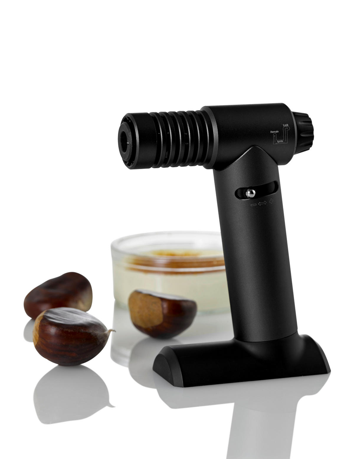 MINI-GASBRENNER   - Schwarz, Basics, Kunststoff/Metall (10/4,3/14cm) - AdHoc