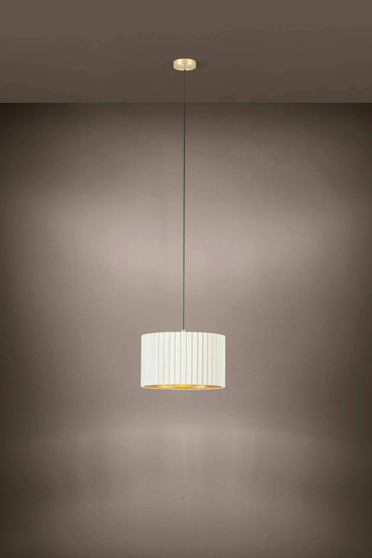 HÄNGLAMPA 150 cm  - vit, Basics, metall/textil (150cm)