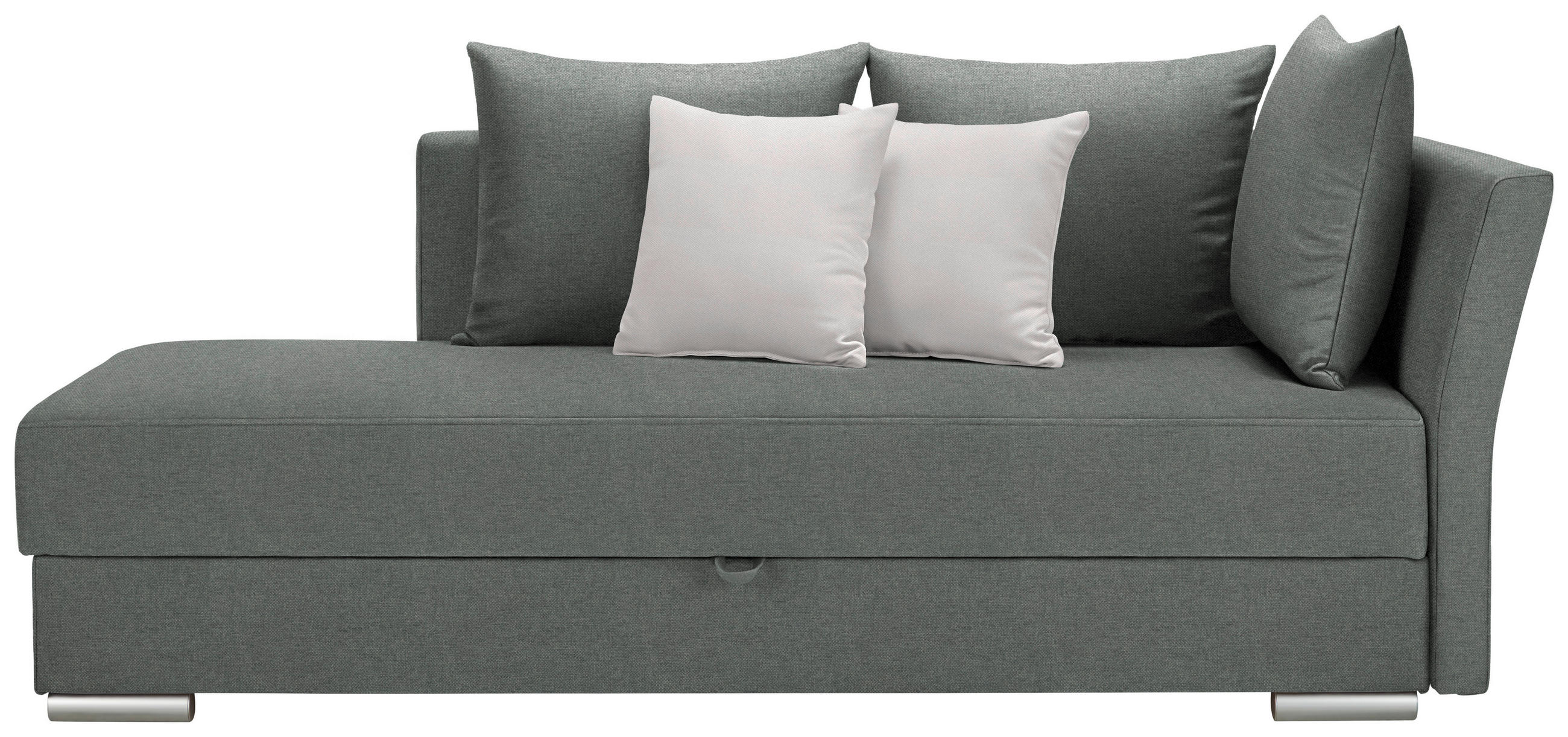 HEVERŐ textil mentazöld  - krómszínű/grafitszürke, Design, műanyag/textil (220/93/100cm) - Xora