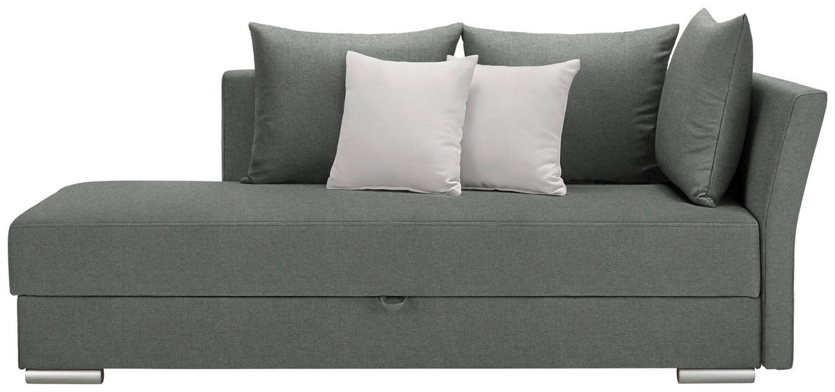 HEVERŐ textil mentazöld  - krómszínű/grafitszürke, Design, műanyag/textil (220/93/100cm) - Xora