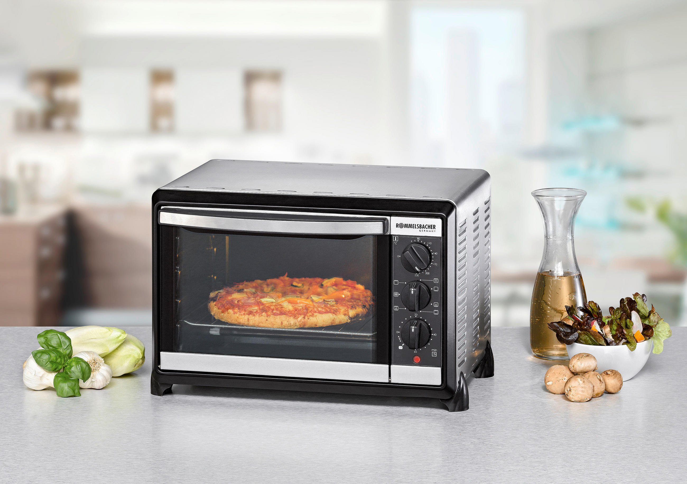 MINIBACKOFEN  - Schwarzchrom, Basics, Metall (44/28,5/33,5cm) - Rommelsbacher