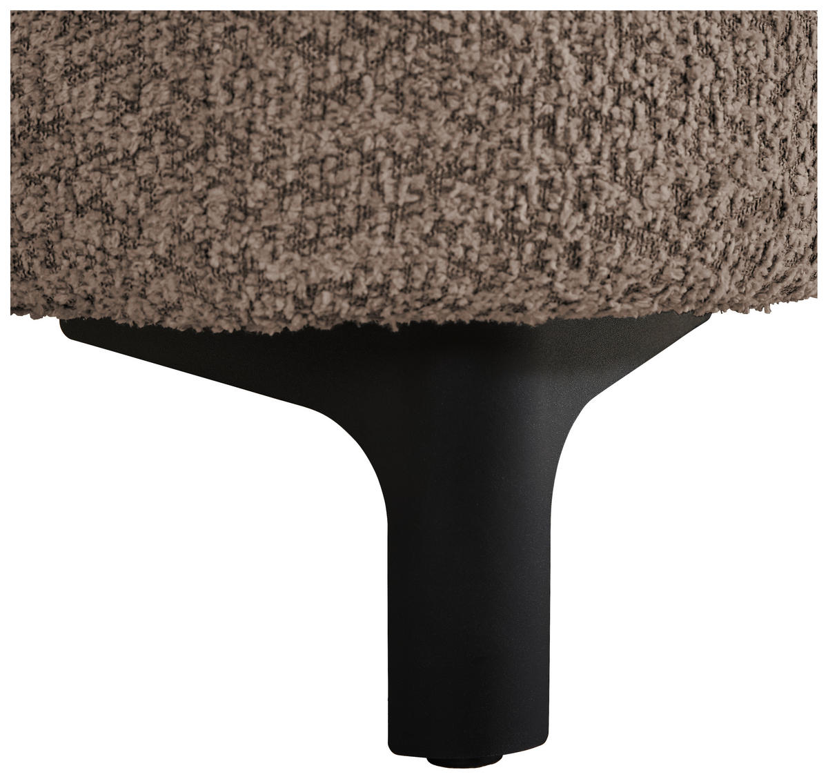 HOCKER in Textil Taupe  - Taupe/Schwarz, KONVENTIONELL, Textil/Metall (99/46/77cm) - Carryhome