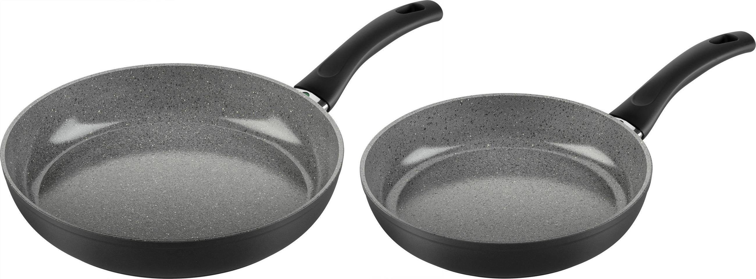 PFANNENSET Bari Ceramic Aluminium 2-teilig  - Schwarz, Basics, Metall (30/13/47cm) - Ballarini