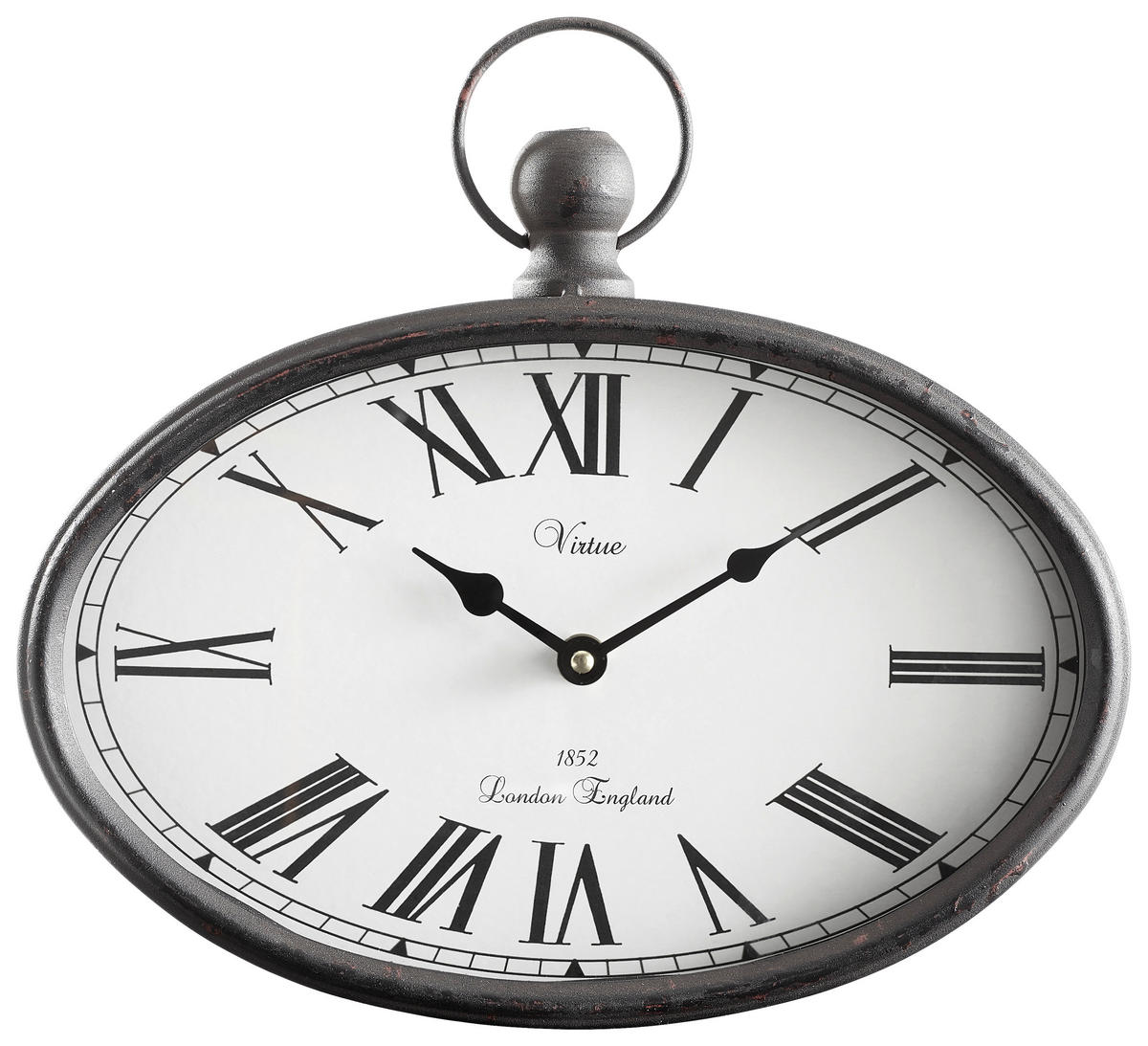 STENSKA URA  črna, bež, opečnato rjava  - črna/opečnato rjava, Basics, papir/kovina (29/27/5cm) - Ambia Home