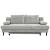 SCHLAFSOFA Webstoff Hellgrau  - Hellgrau/Schwarz, KONVENTIONELL, Holz/Kunststoff (199/88/88cm) - Carryhome