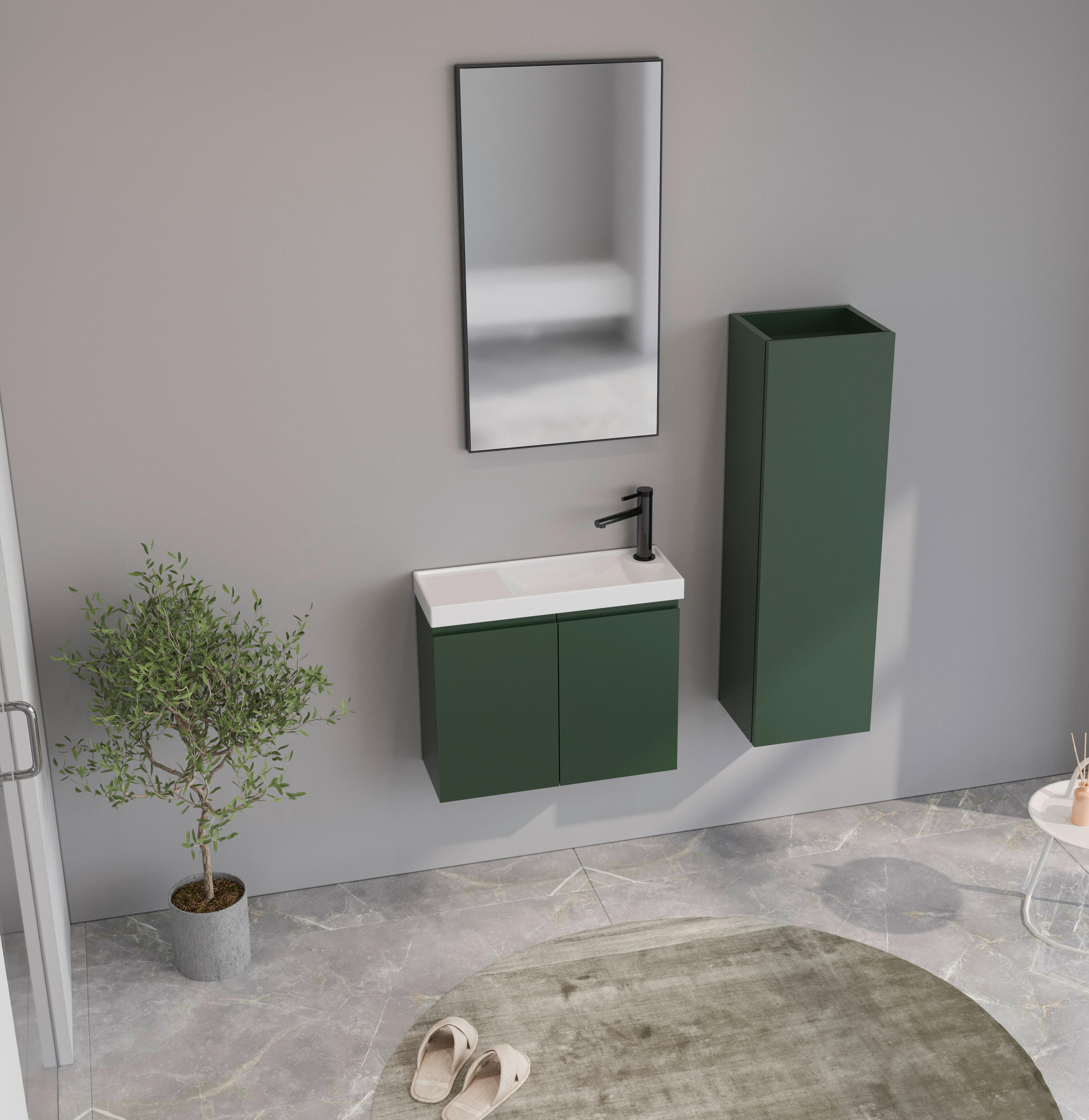 HIGHBOARD COAST  in 30/100/25 cm  - Grün, MODERN, Holzwerkstoff (30/100/25cm) - MID.YOU